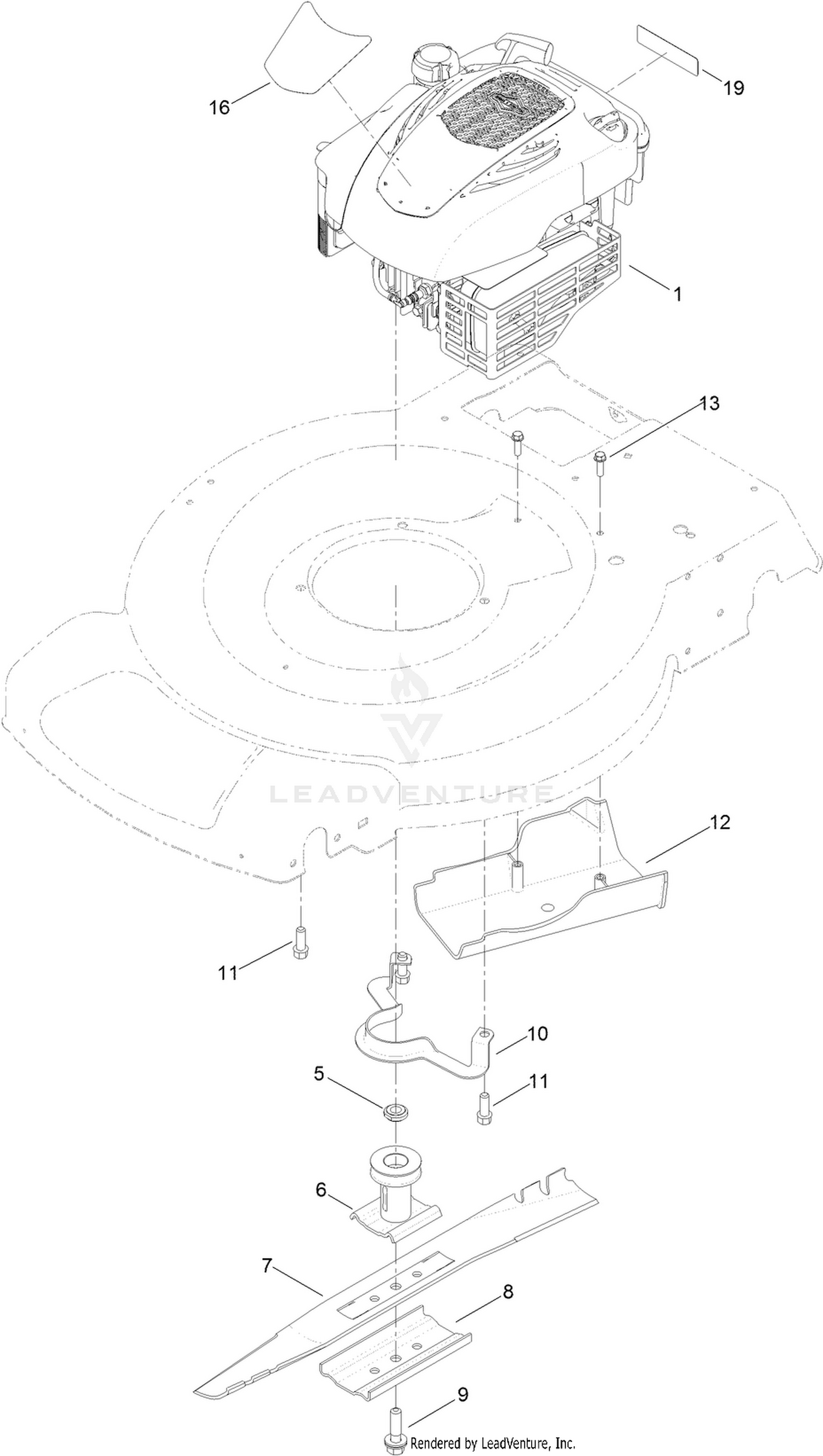 Engine and Blade Assembly