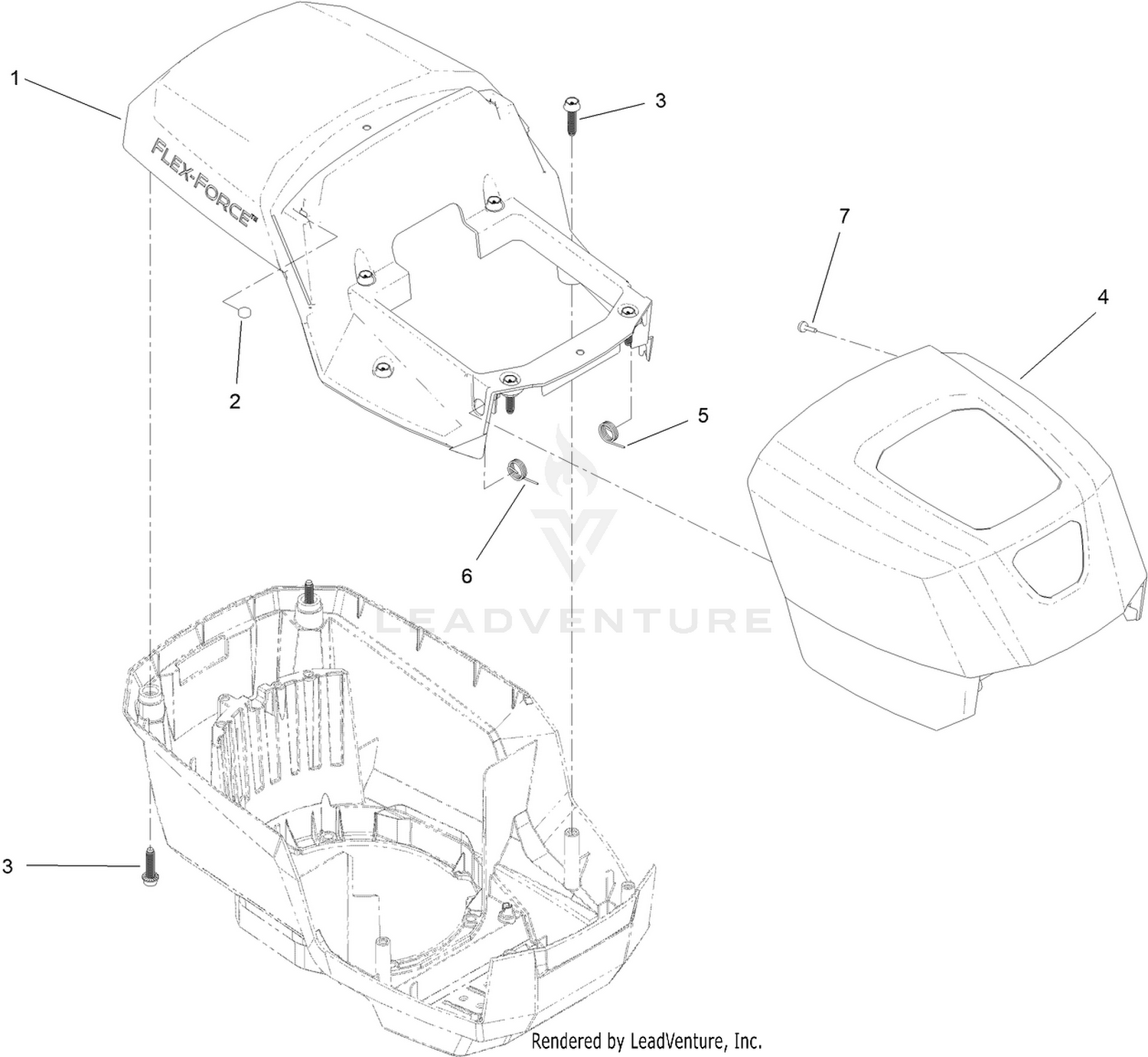 Motor Module No. 140-4125  Upper Shroud Assembly