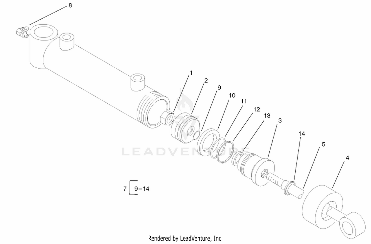 Hydraulic Cylinder Assembly No. 93-2631