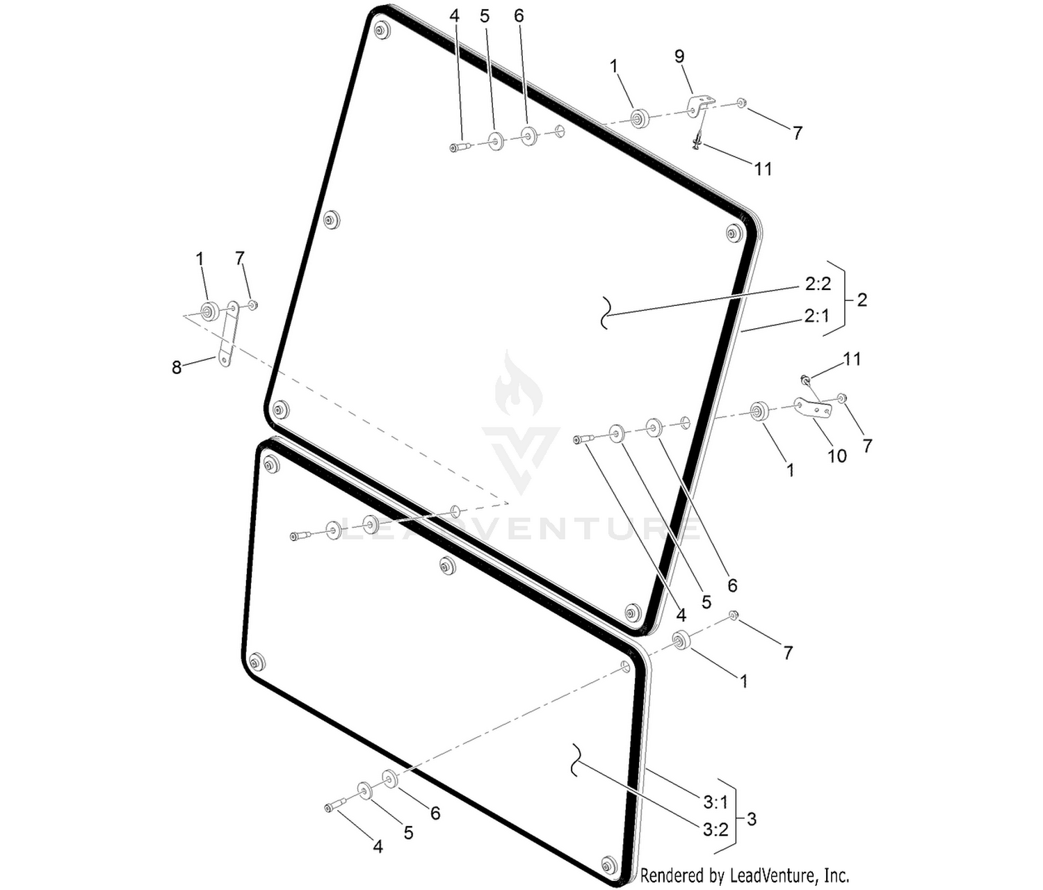 Polycarbonate Windshield Assembly