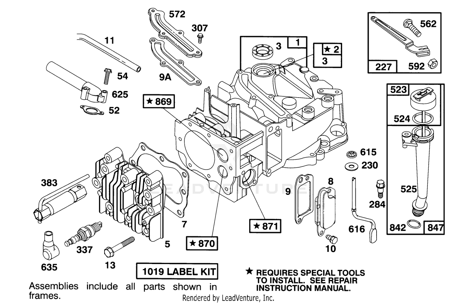 Engine Briggs  Stratton Model 122702-3171-01