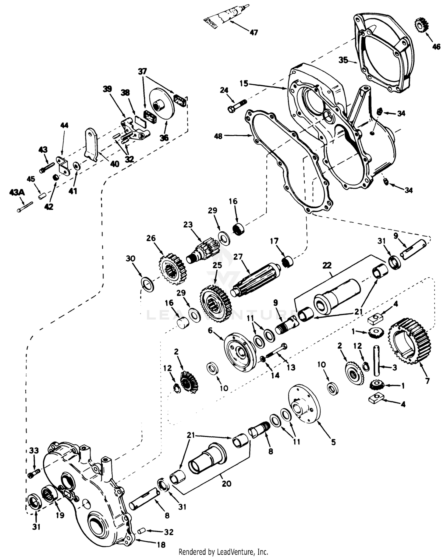 Gear Reduction  Differential No. 1310-001a