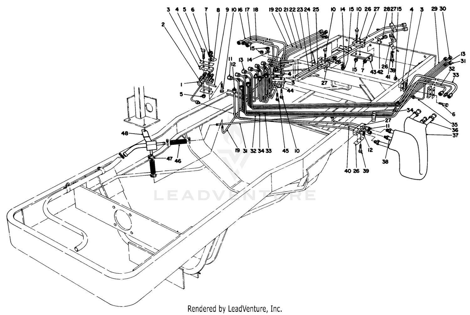 Cutting Unit And Motor Return And Drain Lines