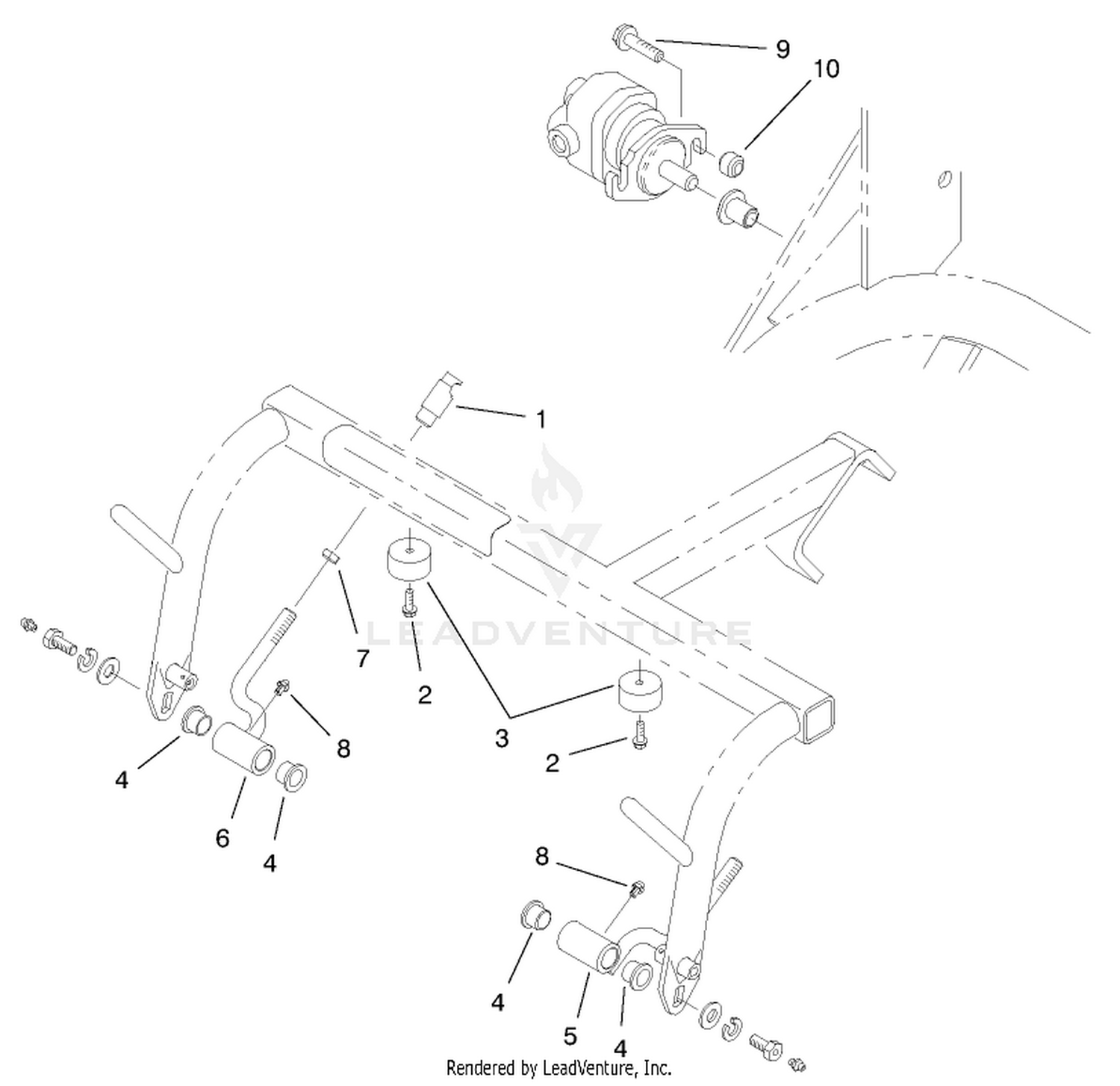 Pull Arm Assembly (greensmaster? 3050  3100 Only)