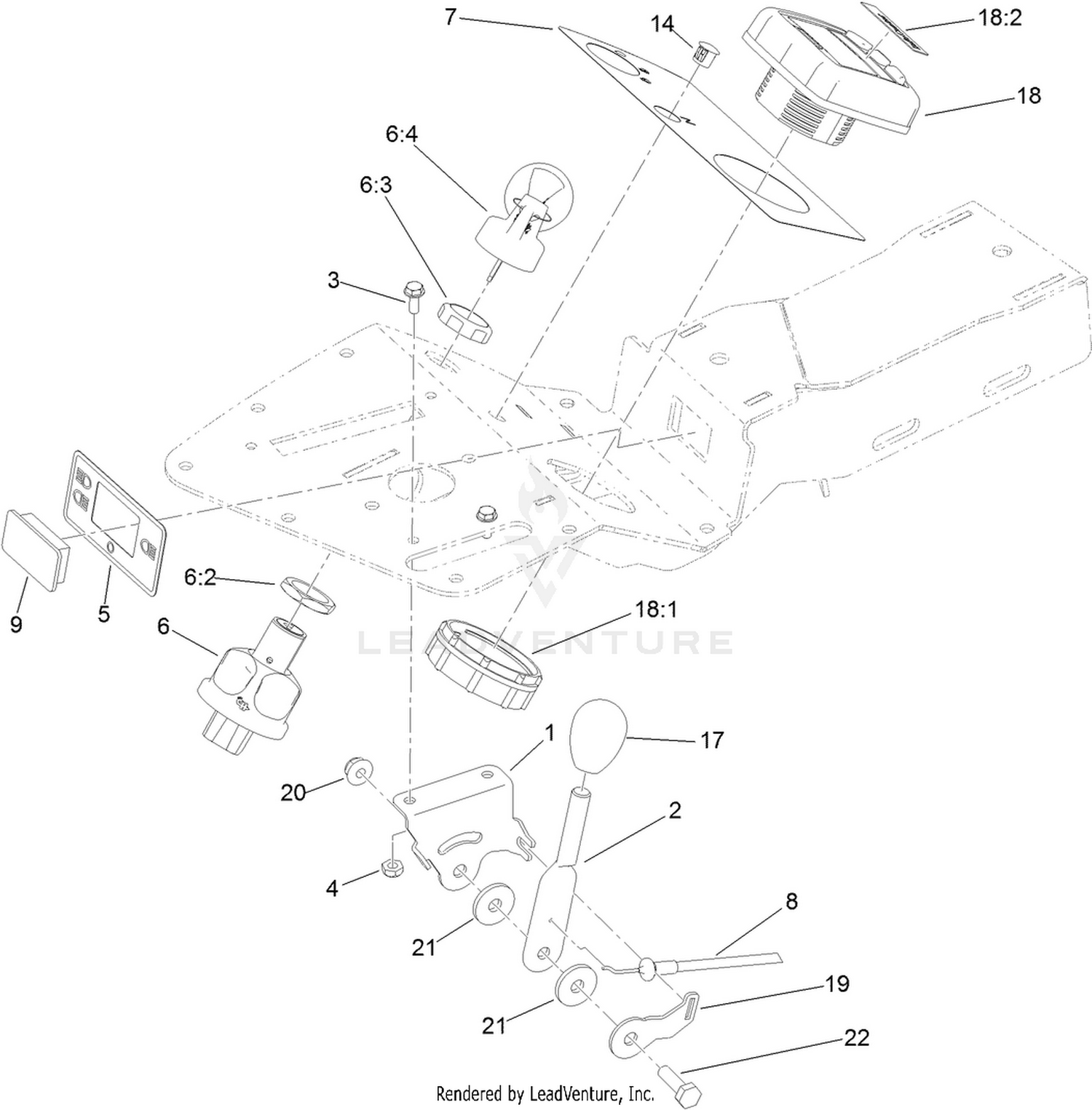 Ignition, Throttle and Choke Control Assembly