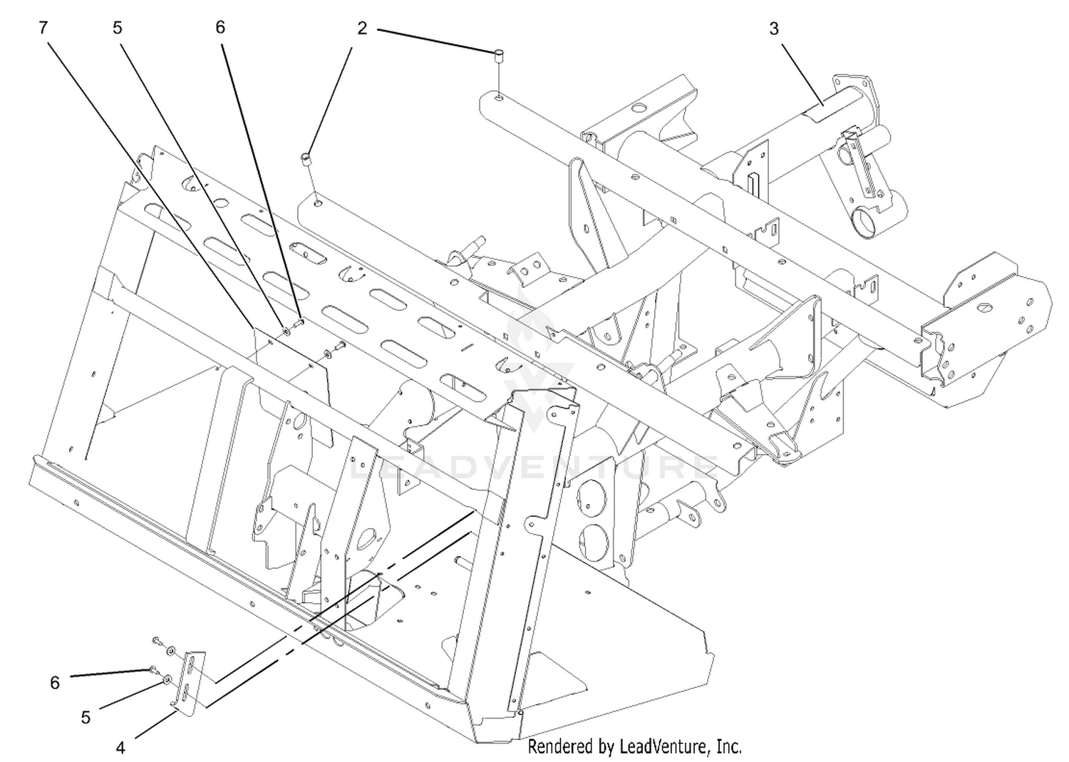 2 Wheel Drive and 4 Wheel Drive Operator Frame Assembly