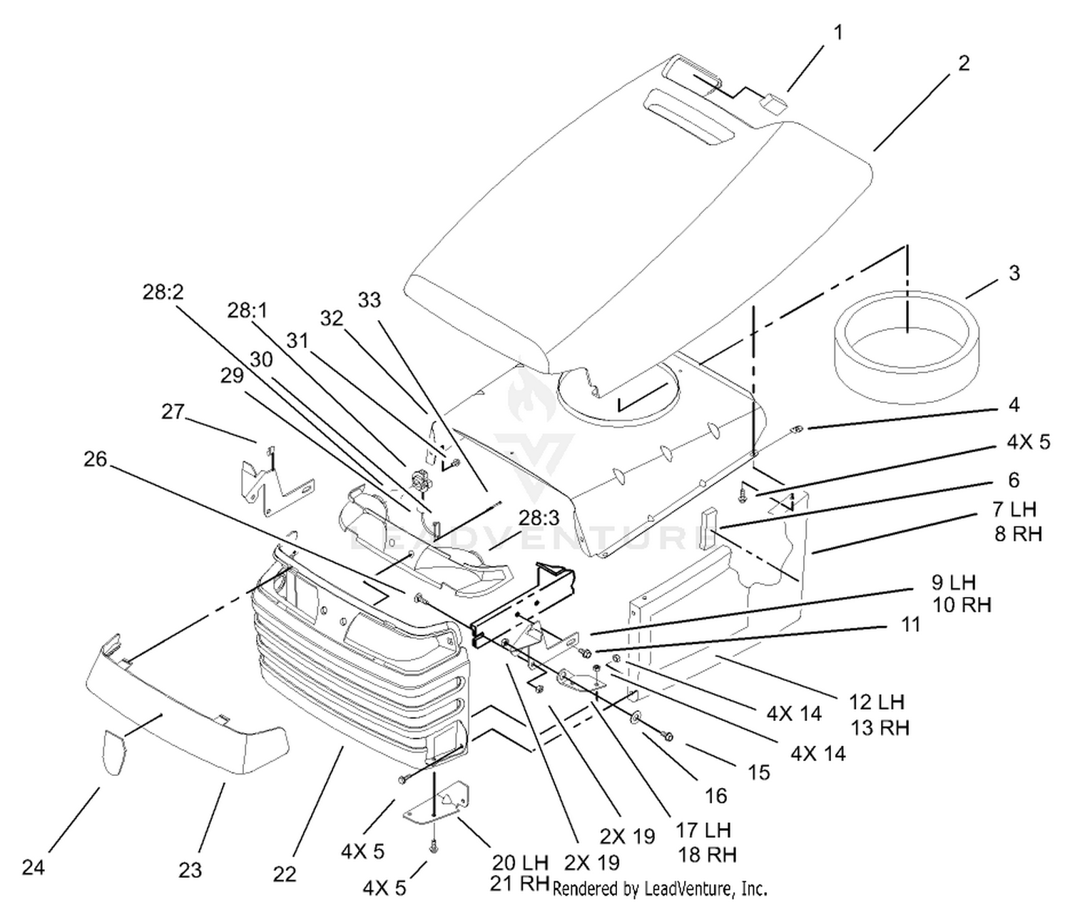 Hood and Grill Assembly