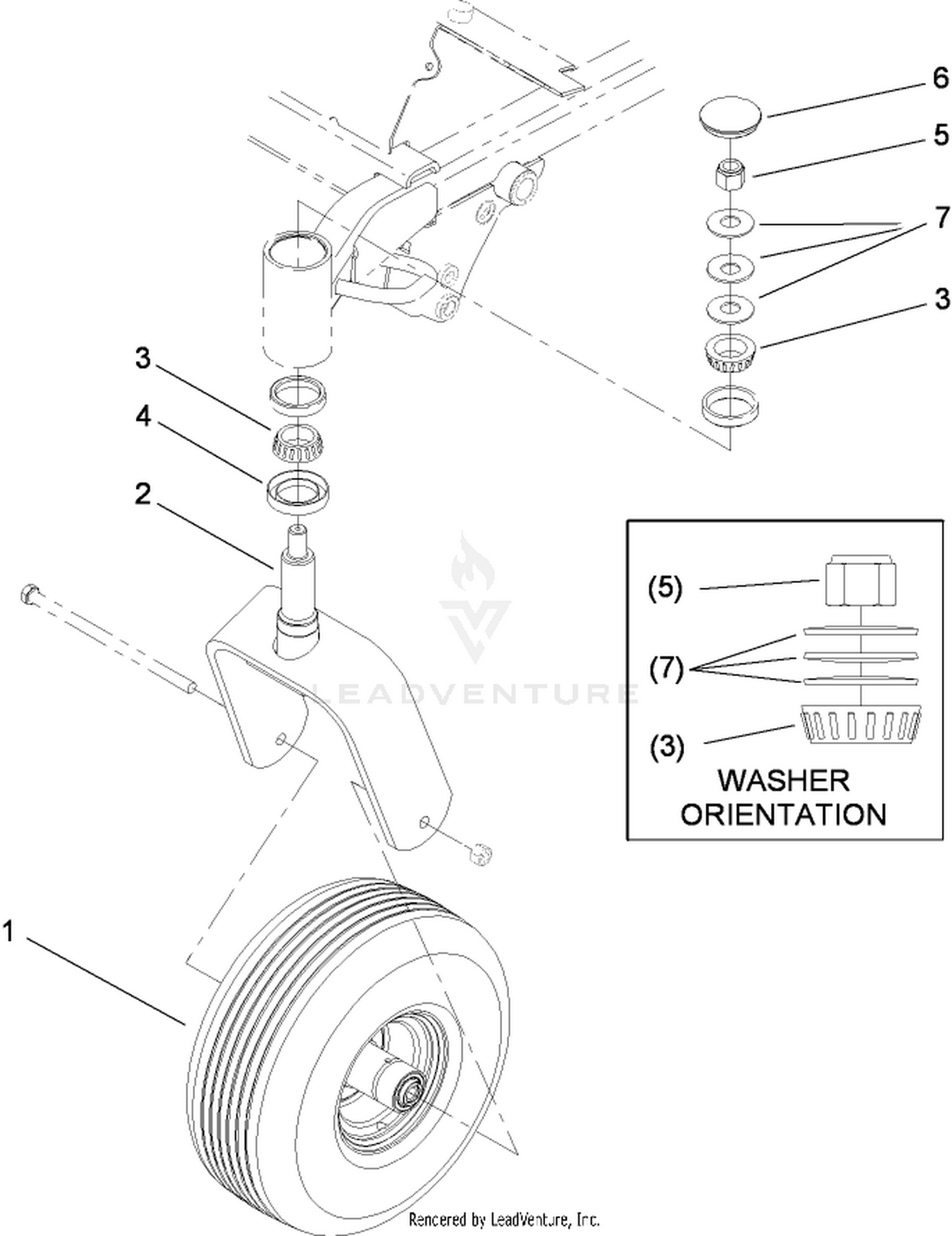Caster Fork Assembly