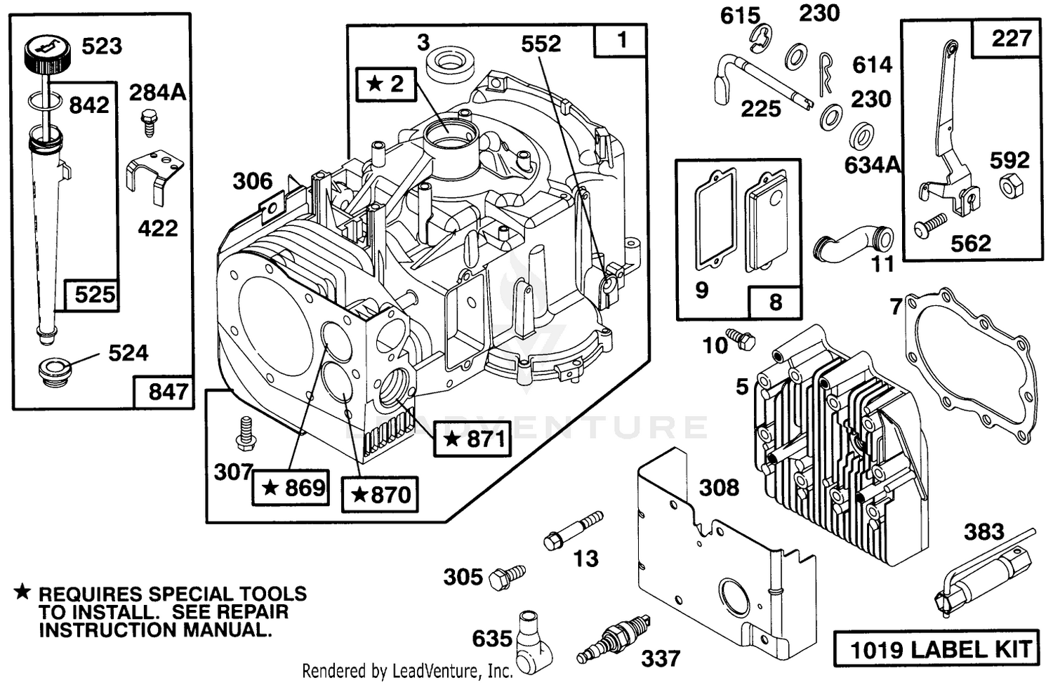 Engine Briggs  Stratton Model 282707-0119-01