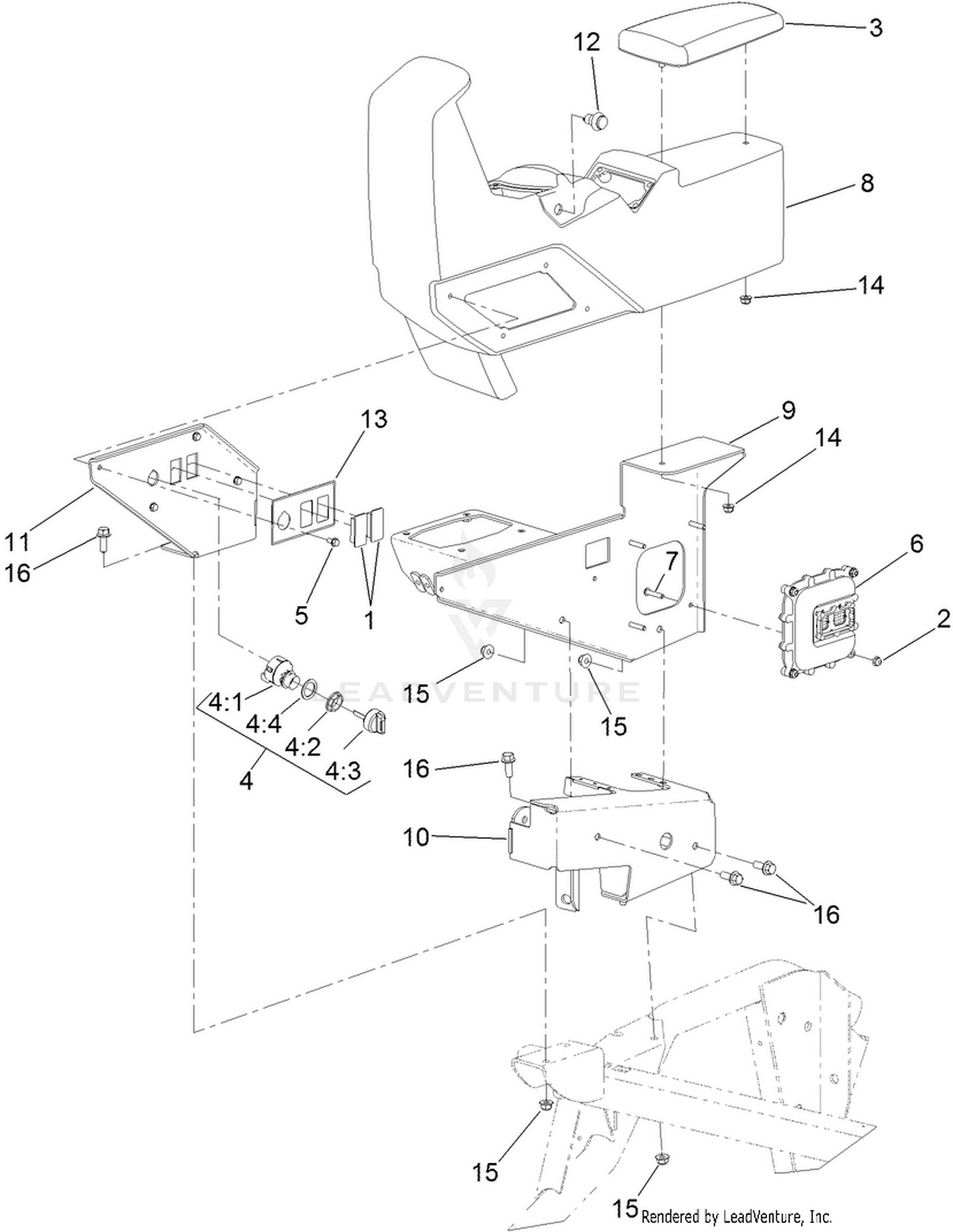 Control Console Mount Assembly