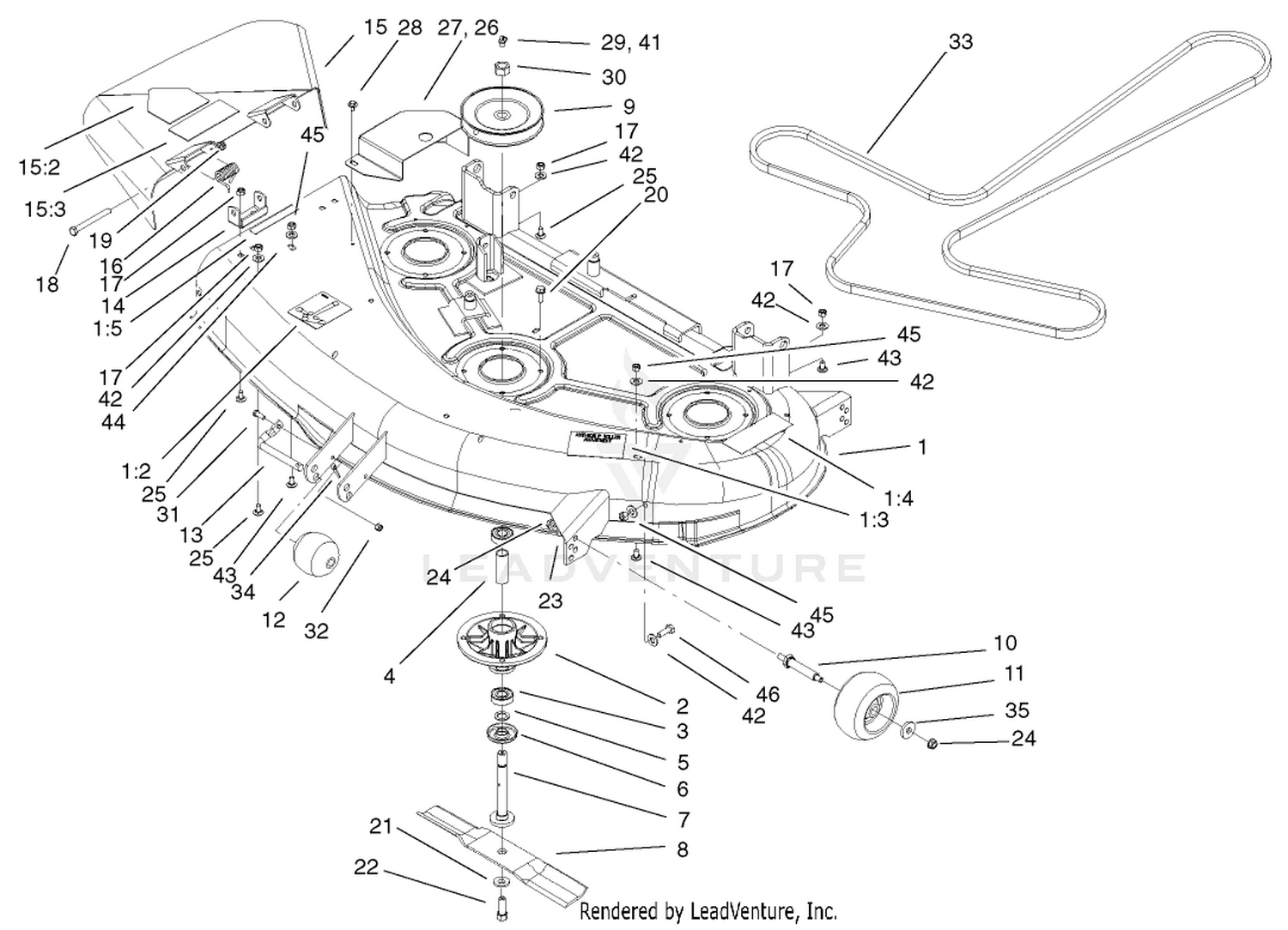 44in Deck Assembly