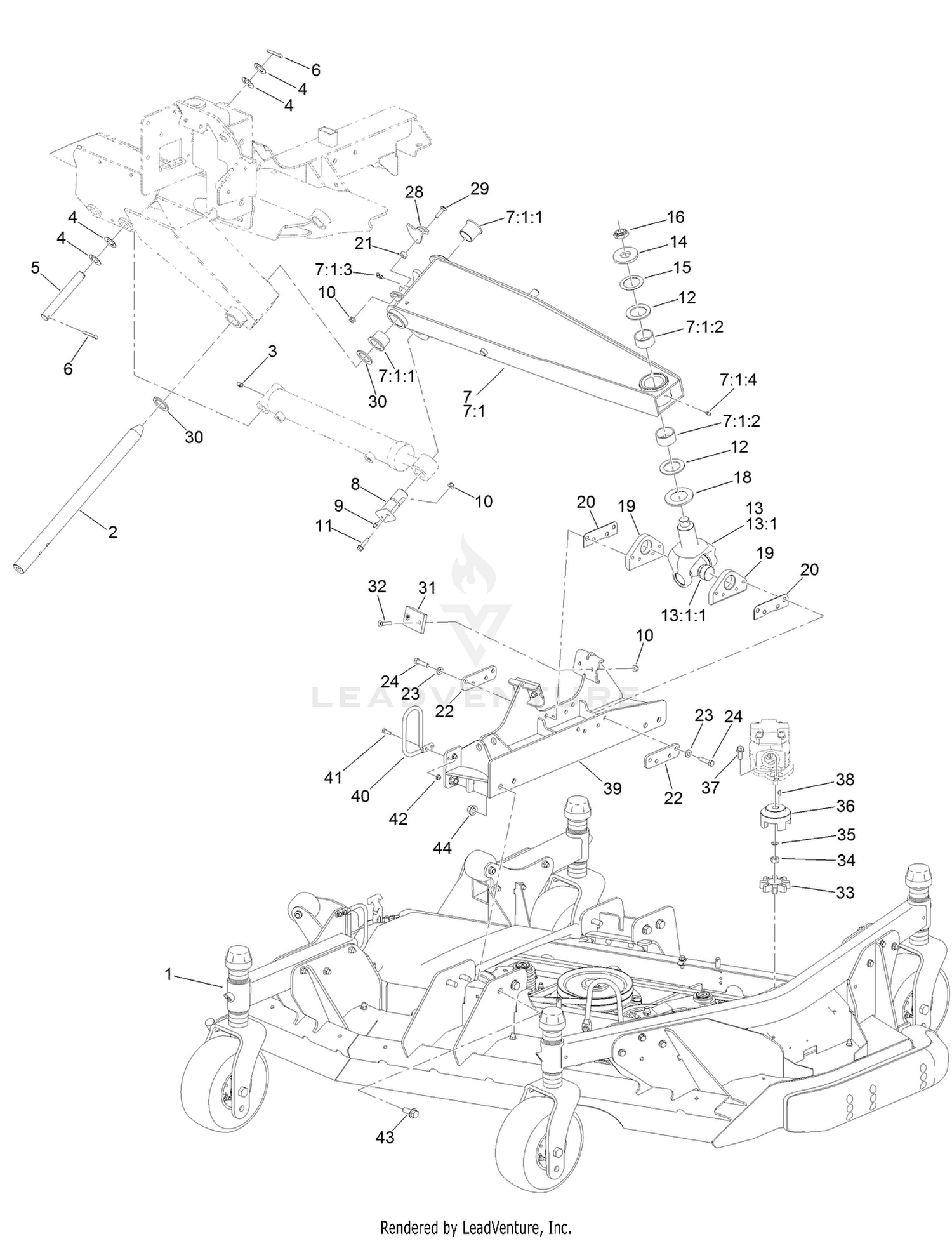 Right Hand Deck Connection Assembly