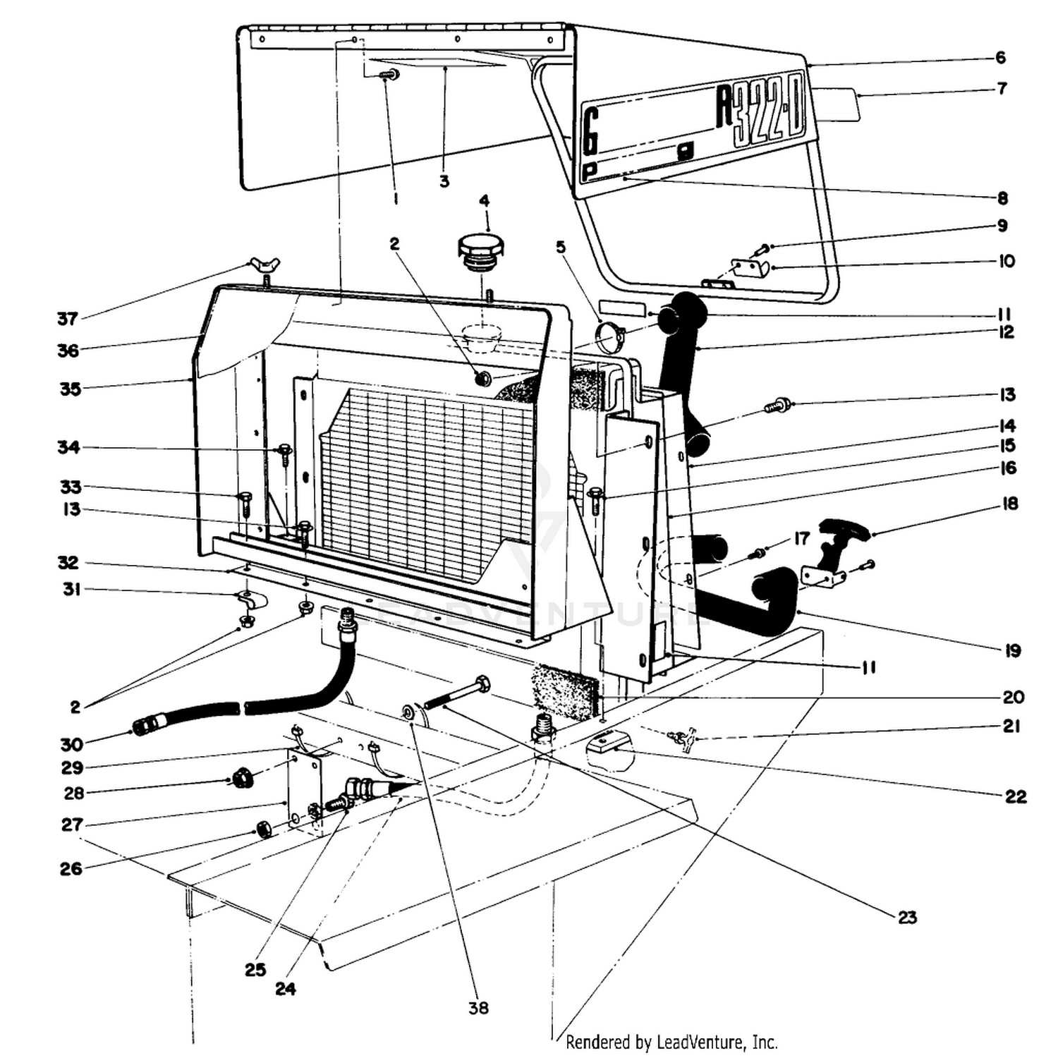Radiator  Hood Assembly