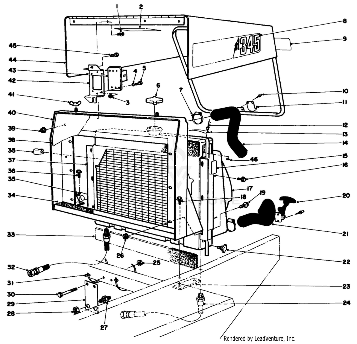 Radiator  Hood Assembly