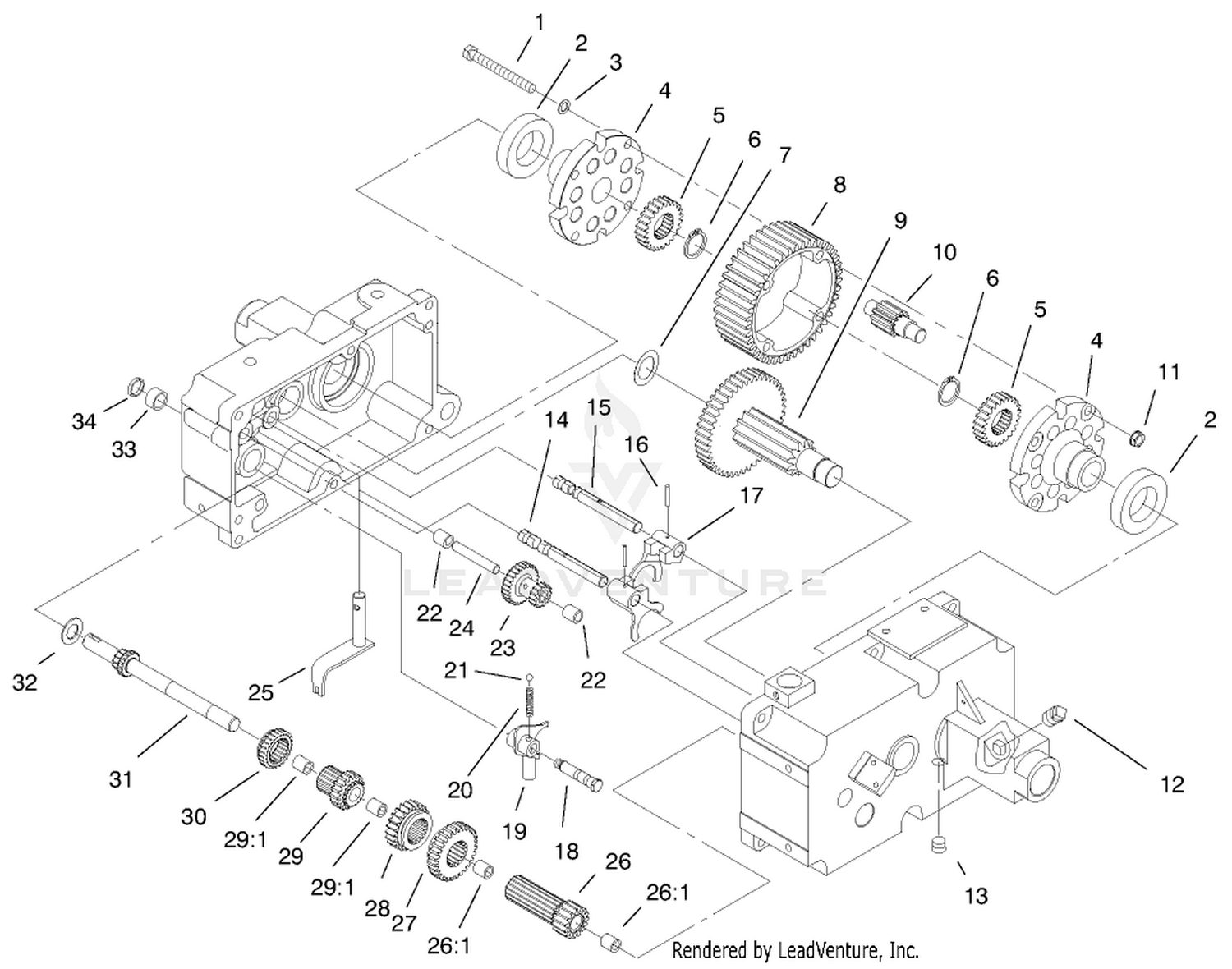 Transmission 8-Speed 8 Pinion (cont.)(model 73449 Only)