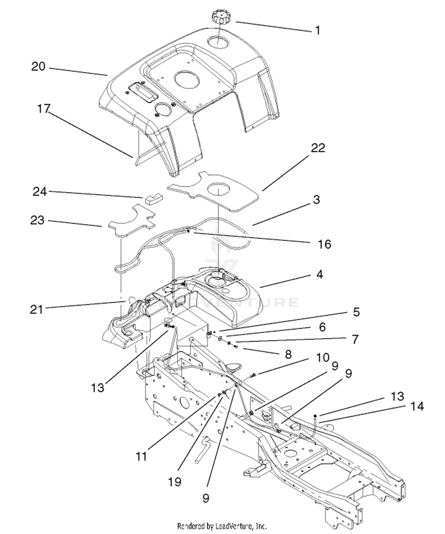 Fender  Fuel System Assembly