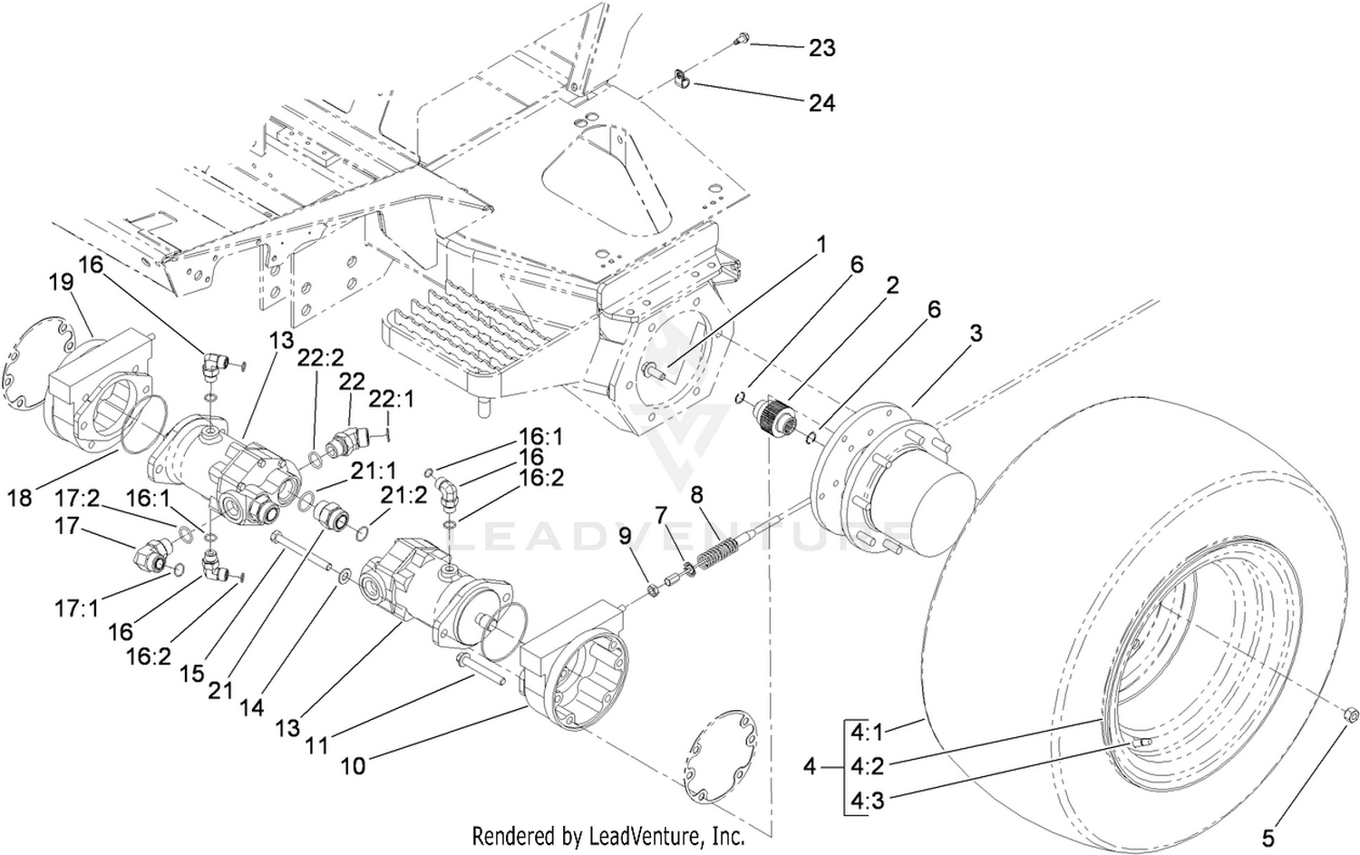 Front Drive and Brake Assembly
