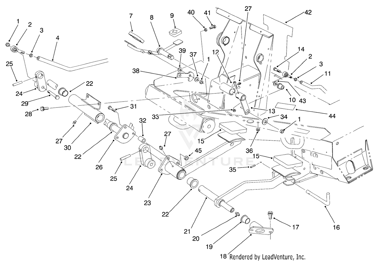 Traction  Brake Pedals Assembly