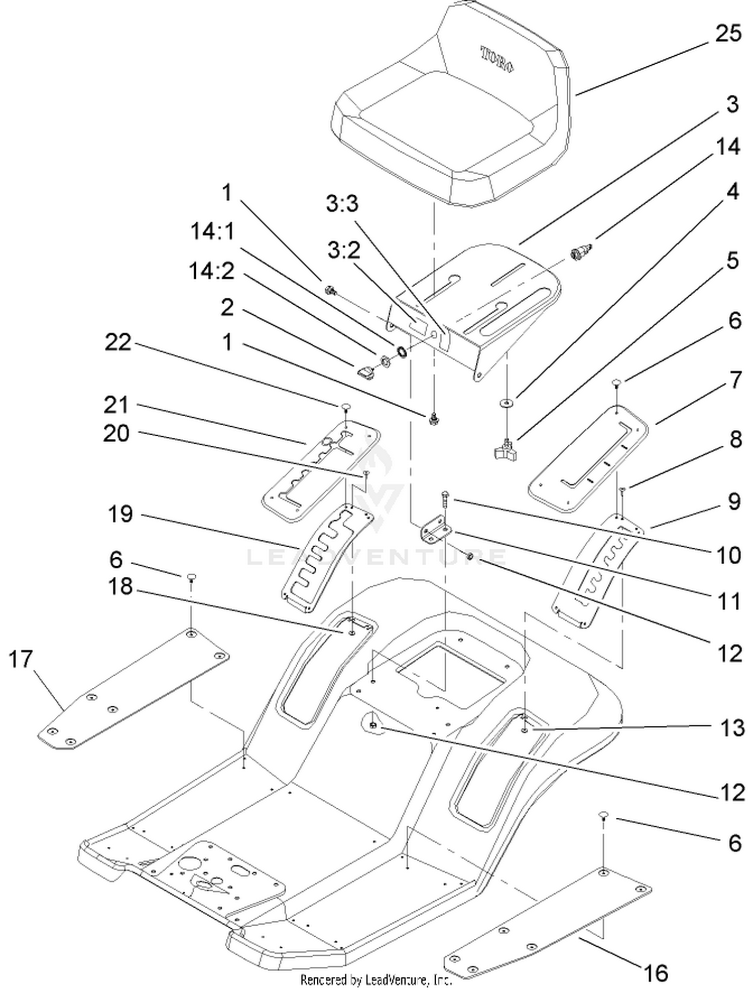 Seat and Fender-Mounted Control Assembly