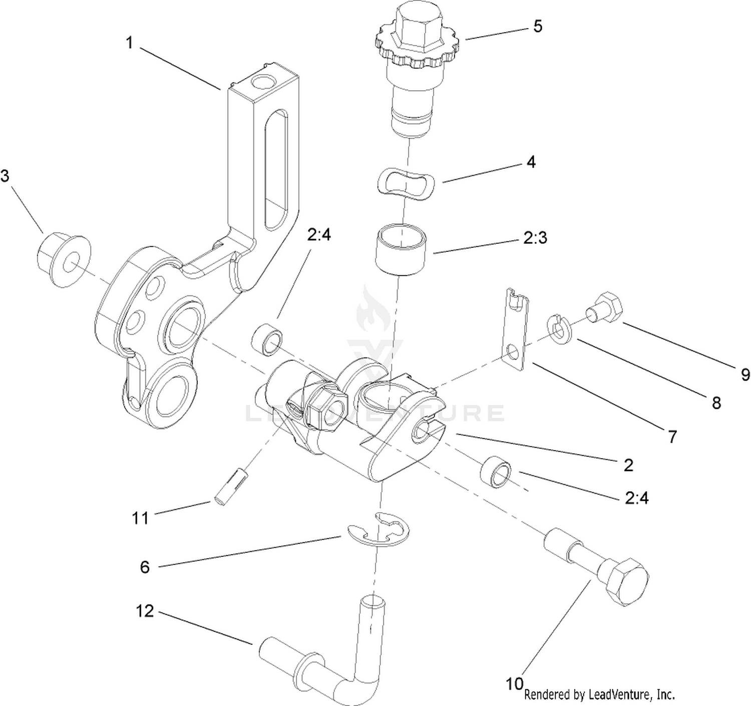 Left Hand Groomer Arm Assembly