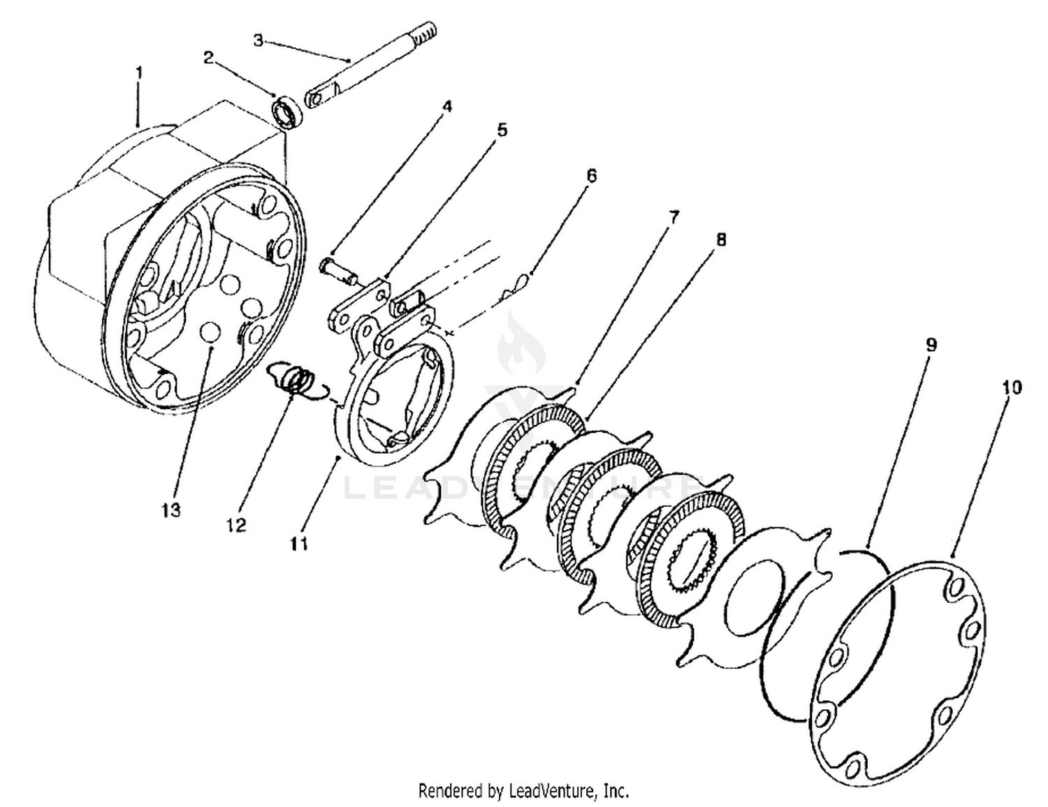 BRAKE ASS-Y (LH SHOWN)