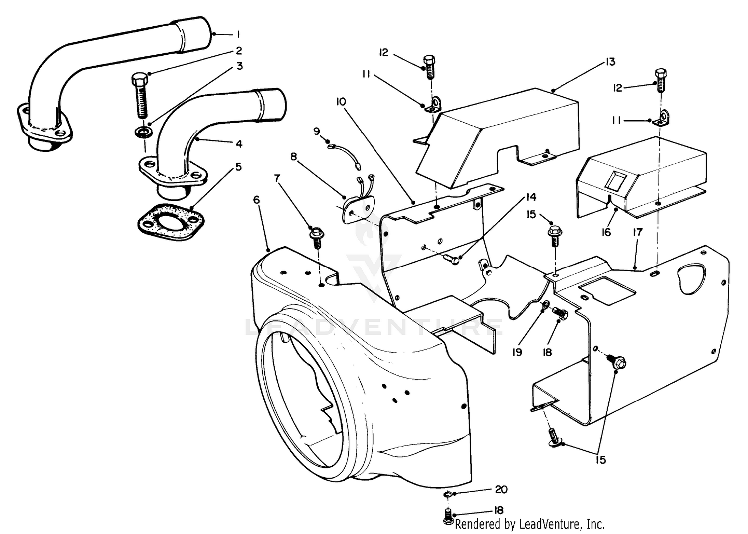 Engine, Onan Model No. B48g-Ga020 Type No. 4348g Engine Air Housing