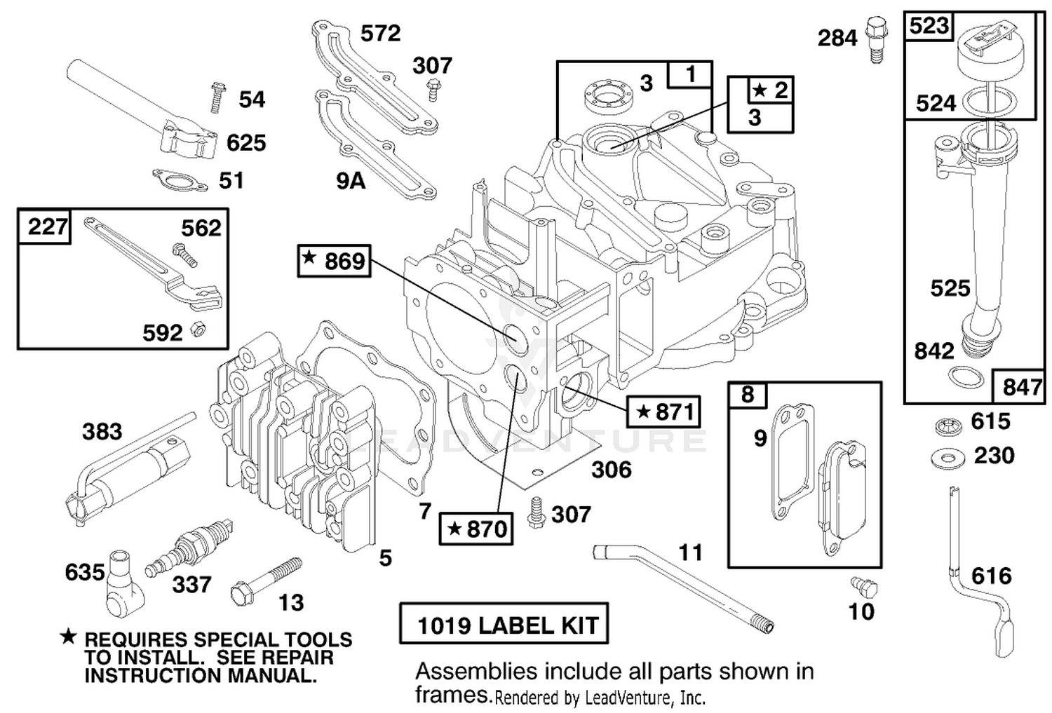 Engine Briggs  Stratton Model 12h802-0658-01