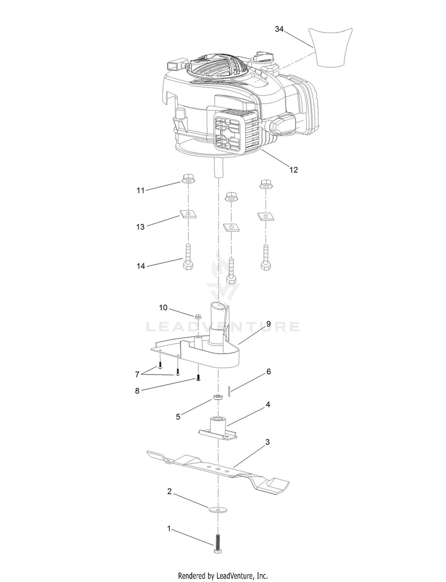 Engine and Blade Assembly