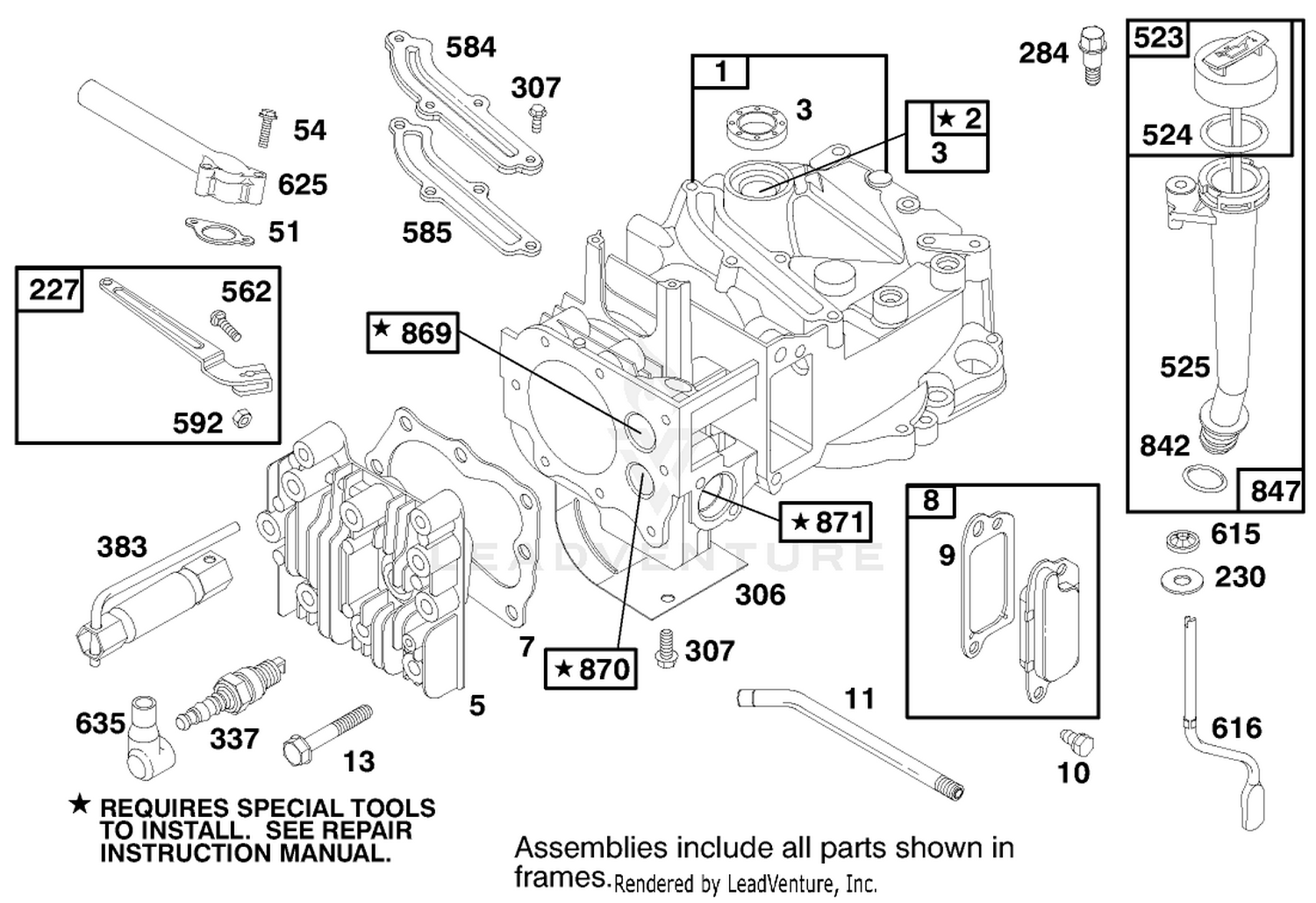 Engine Briggs  Stratton Model 12h807-1760-E1