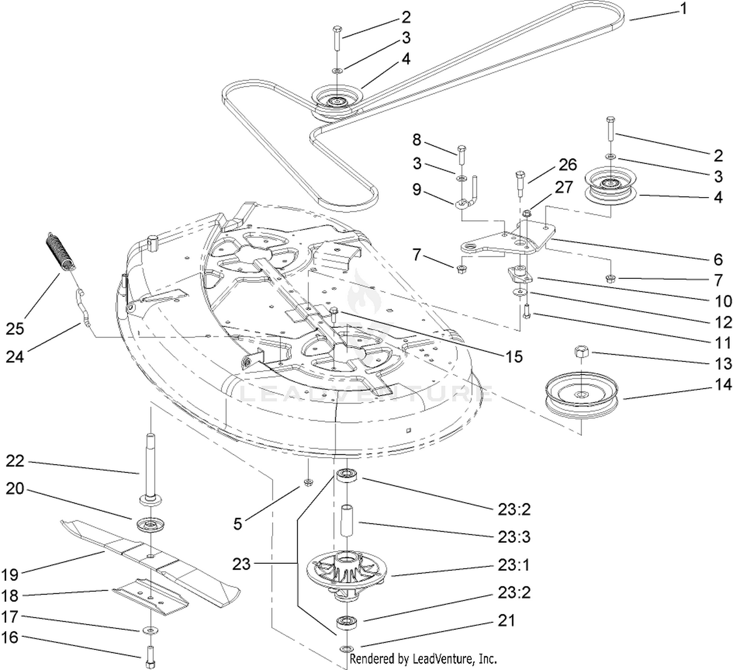 Spindle and Belt Drive Assembly