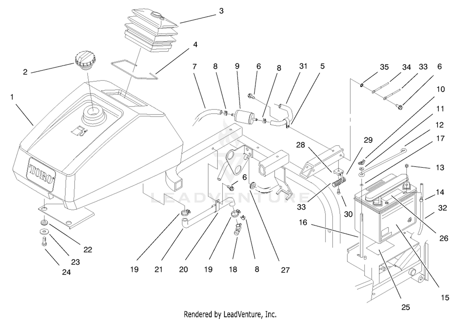 Fuel Tank  Battery Asm