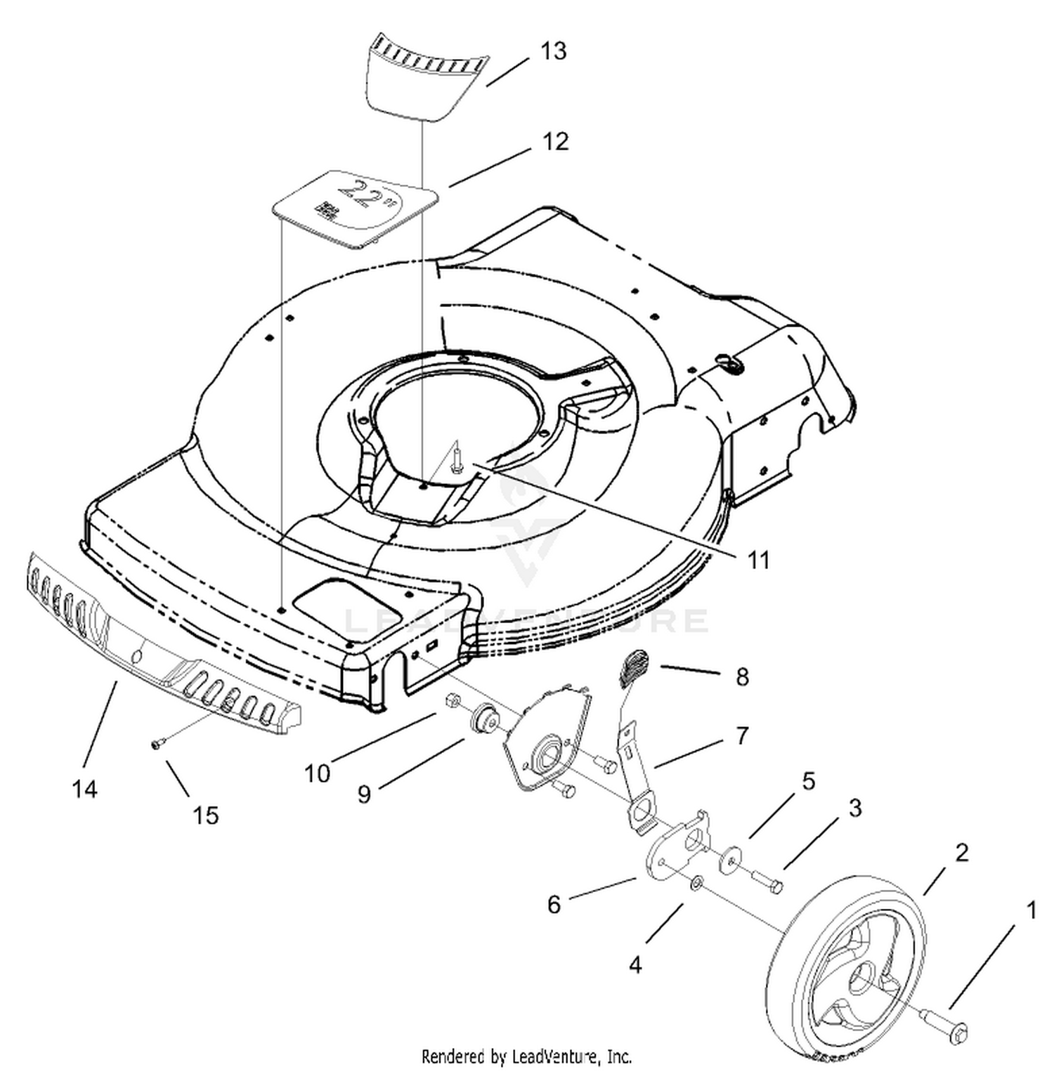 Front Axle and Wheel Assembly