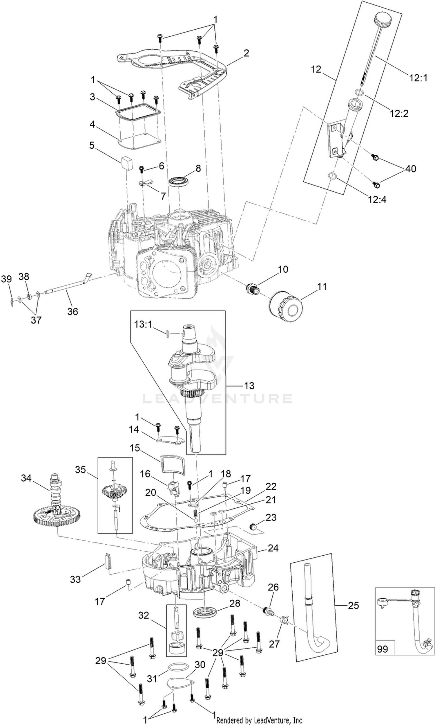 Crankcase and Crankshaft Assembly