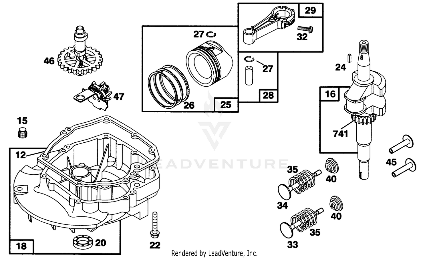 Engine Briggs  Stratton Model 12a802-0611-01 2