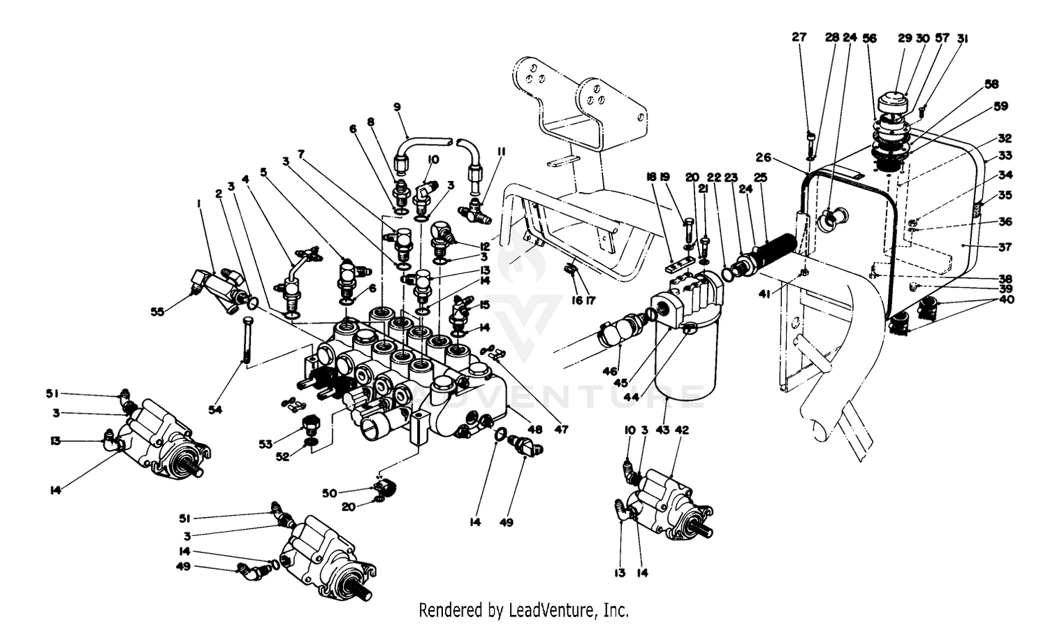 Valve Bank  Hydraulic Reservoir Assembly (continued)