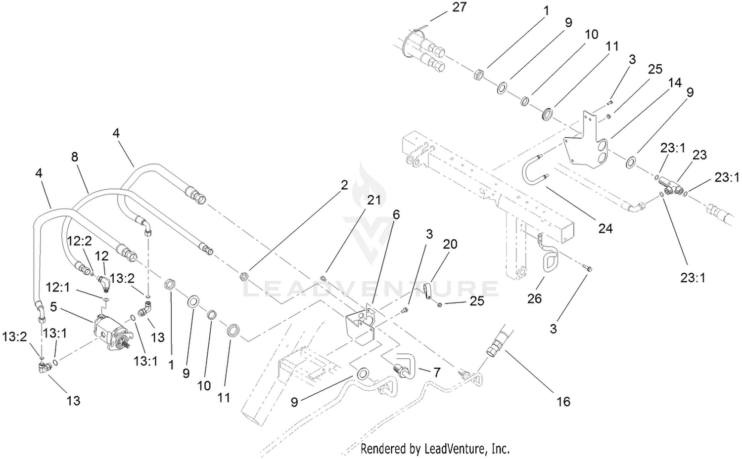Rear Bulkhead and Reel Motor Assembly