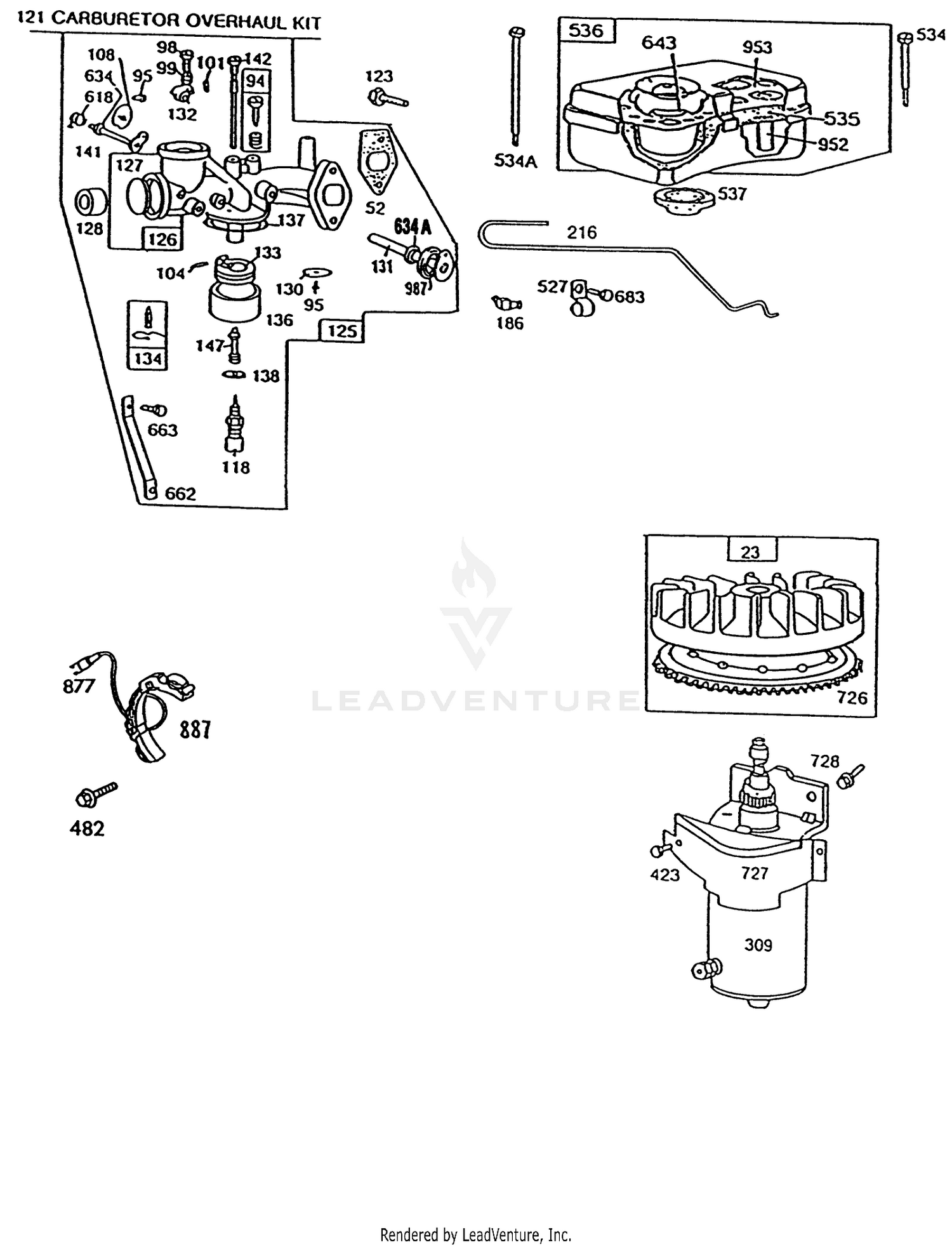 Briggs  Stratton Model No. 191707-6021-01 2