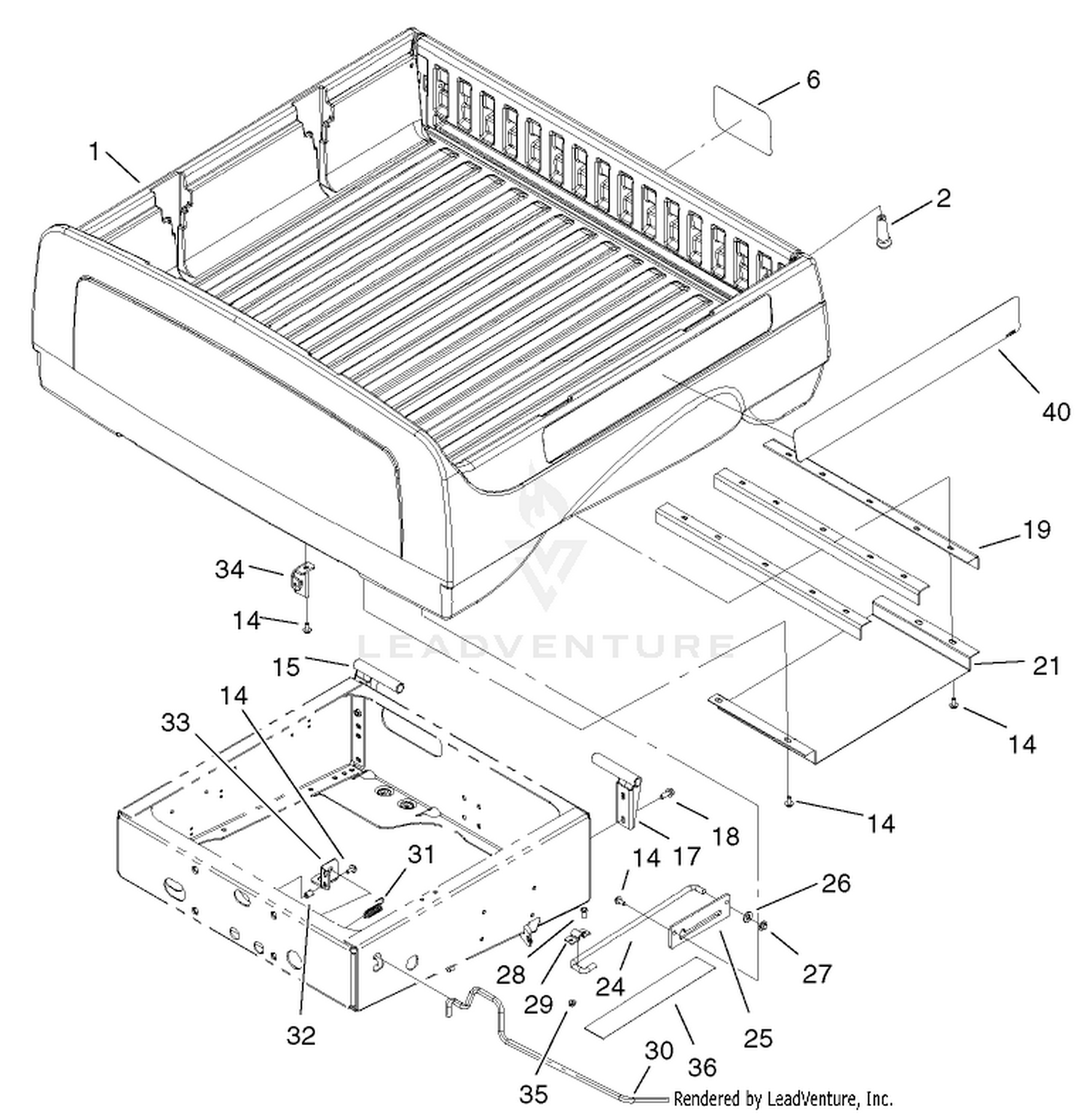 Box And Tailgate Installation Assembly