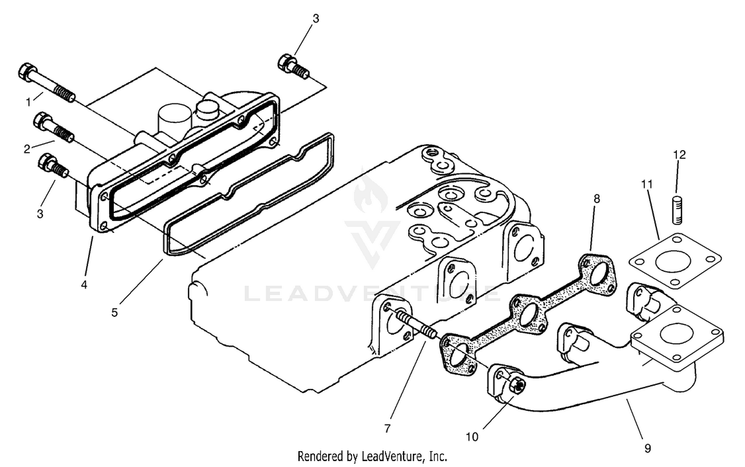 Exhaust Manifold and Gasket Assembly