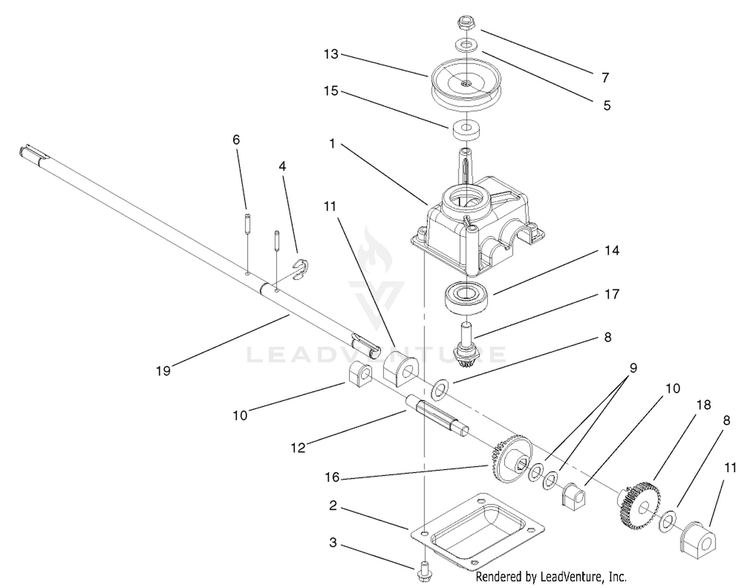 Gearcase Assembly No. 104-7618