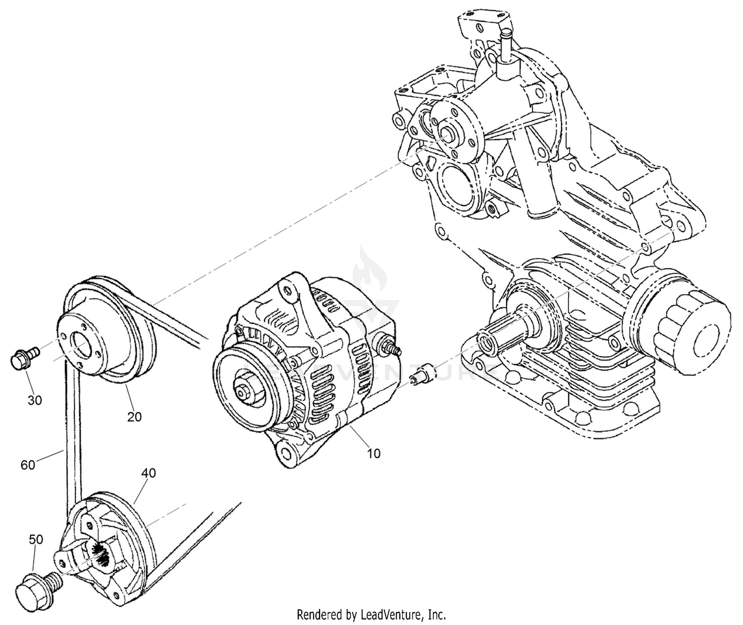 Alternator and Pulley Assembly