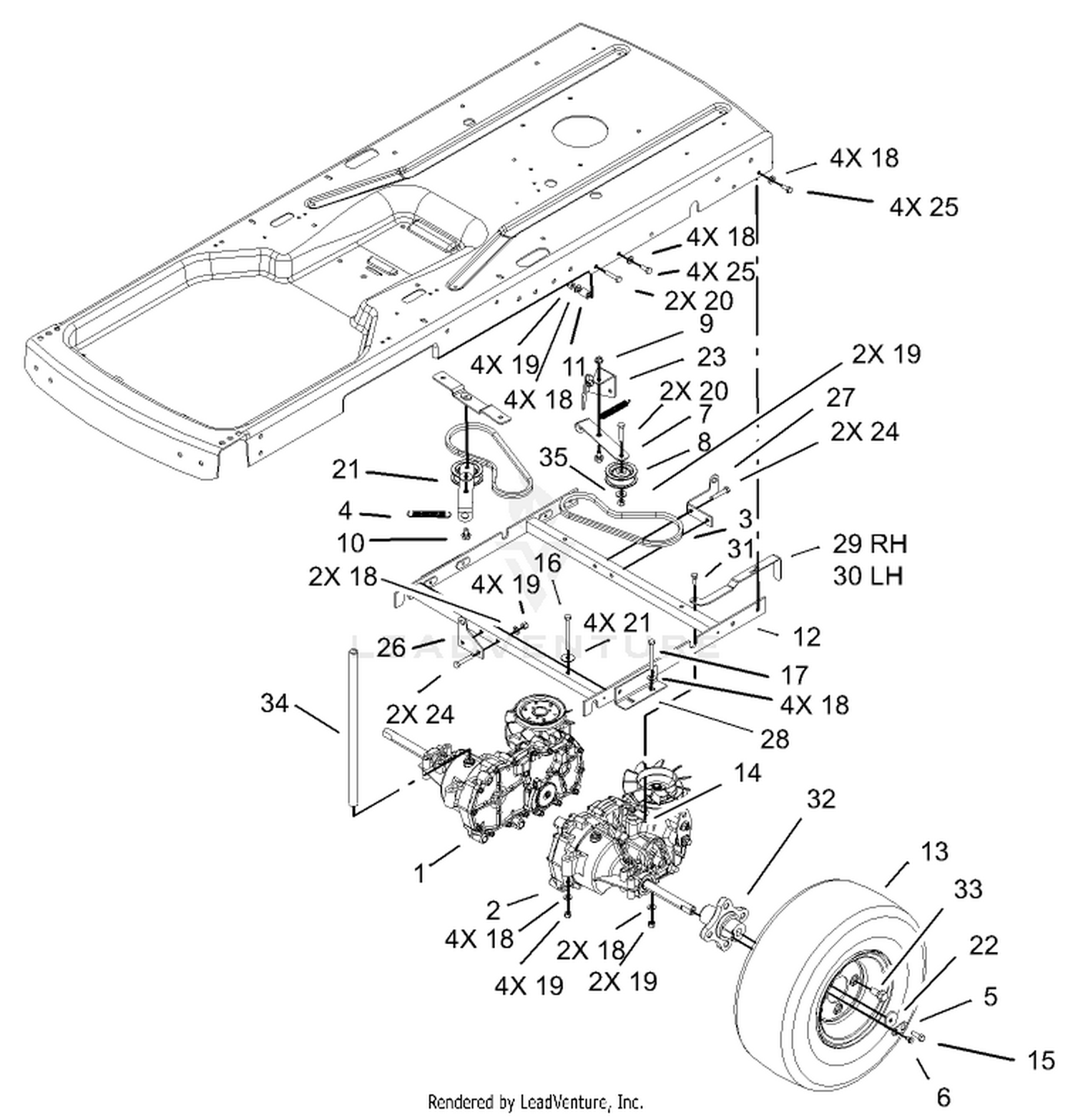 Hydro and Belt Drive Assembly