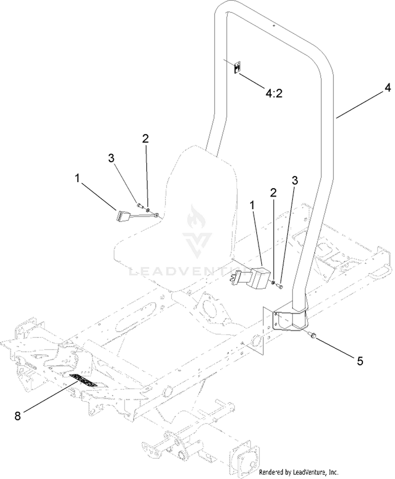 Two-Post Roll-Over Protection System  Assembly No. 110-8860