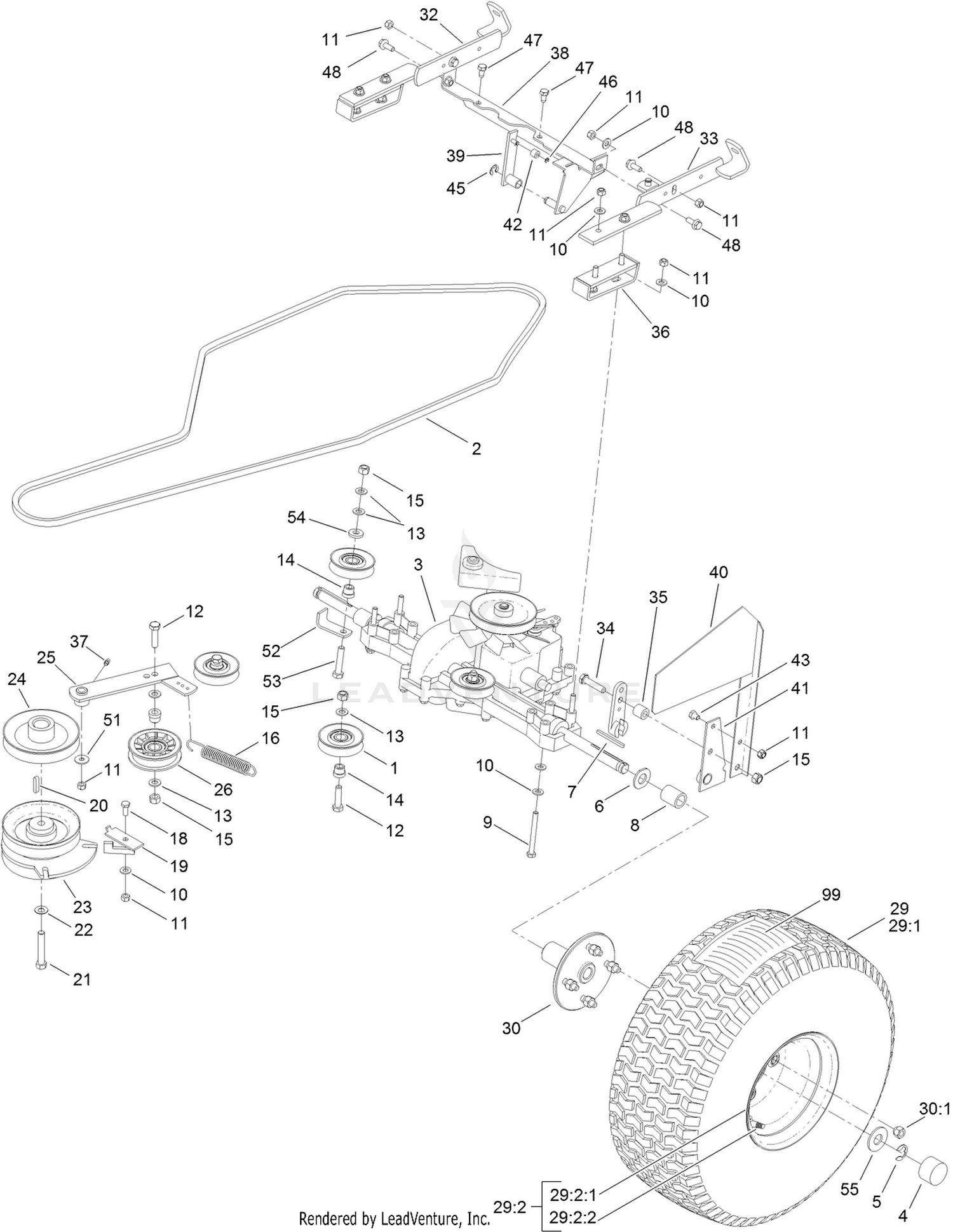 Rear Wheel and Transaxle Assembly