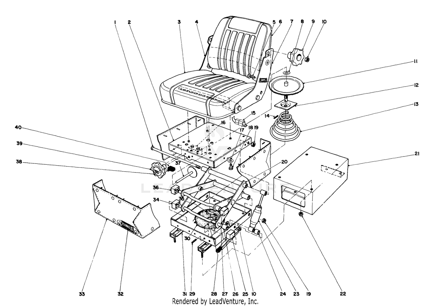 Seat Assembly (46-3440)  Suspension Assembly (46-3430)