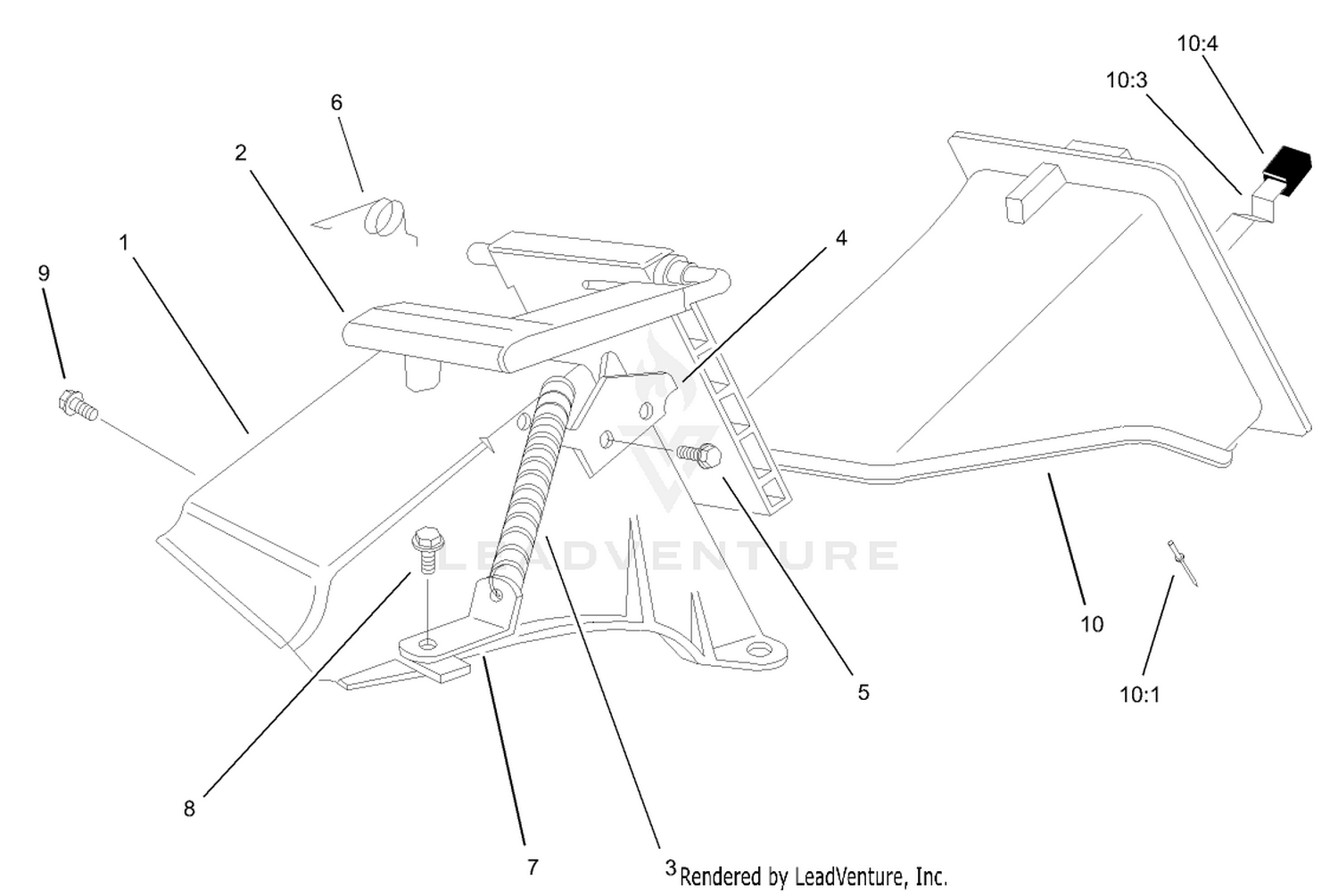 Rear Bag Discharge Chute Assembly