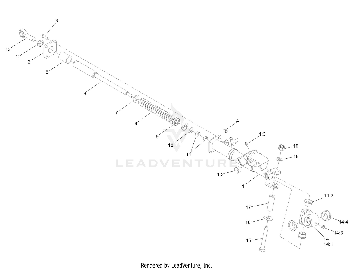 RH Rear Arm Strut Assembly No. 140-6486