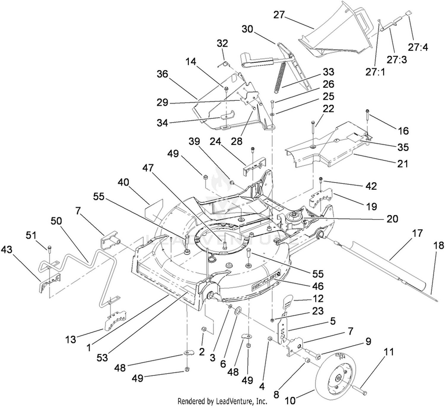 Housing, Chute and Wheel Assembly