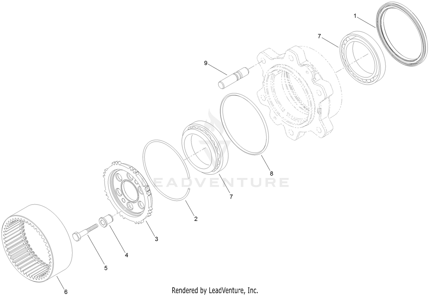 Rear Axle  Wheel Hub Assembly