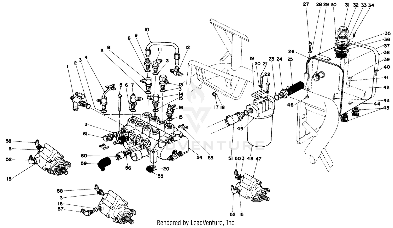 Valve Bank And Hydraulic Reservoir Assembly